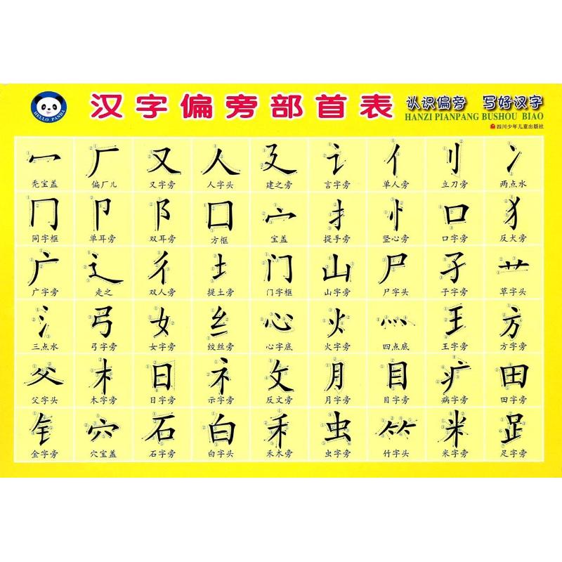 汉字偏旁部首表 悉尼中文书店